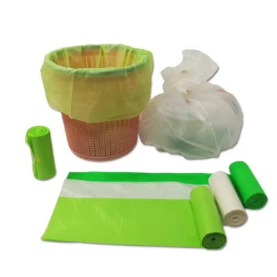 100% Compostable & Biodegradable Garbage Bags - Eco-Friendly Waste Bags & Bin Liners on Rolls for Kitchen & Green Waste