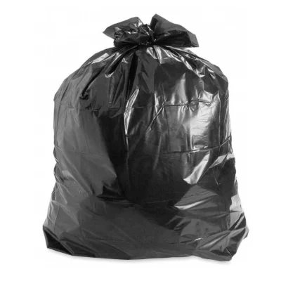 45 Gallon Contractor Trash Bags - Large Black Heavy-Duty Industrial Waste Bags, Puncture Resistant Garbage Bags in Rolls