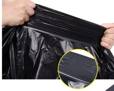 95-96 Gallon Heavy-Duty Clear Trash Bags - 61"W x 68"H Large Clear Plastic Garbage Bags for Industrial & Bulk Wholesale (25 Count/Pack)