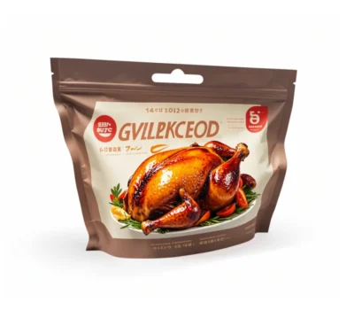 Anti-Fog Stand-Up Roasted Chicken Bags - Heat-Resistant Leak-Proof Ziplock Pouches for Hot Deli & Rotisserie Chicken