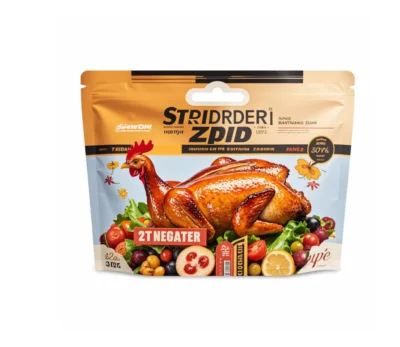 Anti-Fog Stand-Up Roasted Chicken Bags - Heat-Resistant Leak-Proof Ziplock Pouches for Hot Deli & Rotisserie Chicken