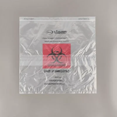 Biohazard PE Specimen Transport Bags - Medical Sample Bags with Zipper Seal & Document Pouch for Laboratory and Industrial Use