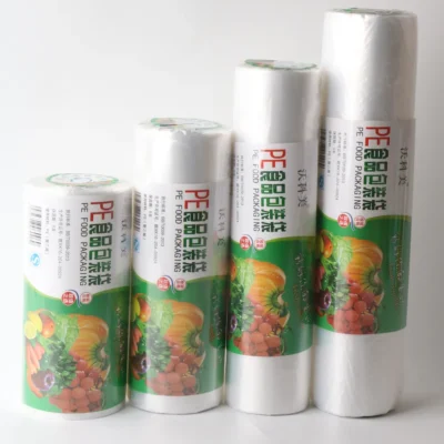 Clear PE Food Storage Bags on Roll - Heavy-Duty Produce & Butcher Bags for Freezer and Counter Service