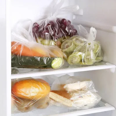 Clear PE Food Storage Bags on Roll - Heavy-Duty Produce & Butcher Bags for Freezer and Counter Service