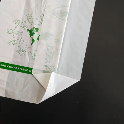 Custom 100% Biodegradable PLA Shopping Bags - EGP Certified Compostable T-Shirt Packaging Bags for Apparel, Food, Fruit & General Retail
