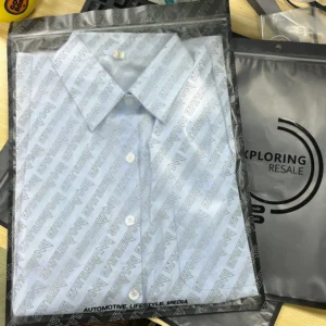 Custom Clothes Packaging Bags - Black Resealable Ziplock Bags for T-Shirts & Apparel, Glossy or Frosted Zip-Seal Clothing Bags
