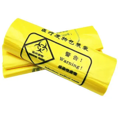 Custom Hospital PE T-shirt Medical Waste Bags - Vest-Handle Clinical Waste & Biohazard Bags for Disposable Hospital Garbage Management