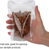 Custom Printed Clear Stand-Up Pouches - Food-Grade Transparent Plastic Packaging Bags with Resealable Zipper (1) Custom Printed Clear Stand-Up Pouches - Food-Grade Transparent Plastic Packaging Bags with Resealable Zipper & Bottom Gusset