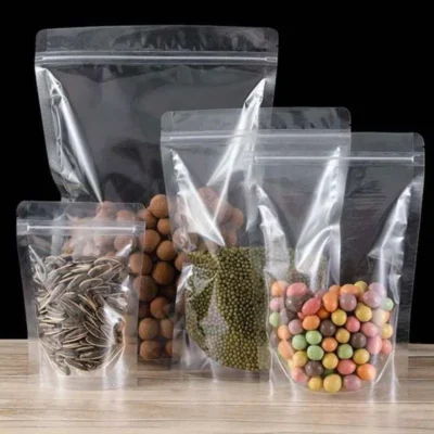 Custom Printed Recyclable Flat-Bottom Zipper Bags - Eight-Sided Sealed Standing Bags with Integrated Handle ( (3) Custom Printed Recyclable Flat-Bottom Zipper Bags - Eight-Sided Sealed Standing Bags with Integrated Handle & Resealable Zipper