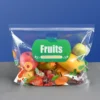Custom Printed Ziplock Bags for Fresh Produce Packaging - Reusable High-Clarity Fruit and Vegetable Bags