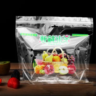 Custom Printed Ziplock Bags for Fresh Produce Packaging - Reusable High-Clarity Fruit and Vegetable Bags