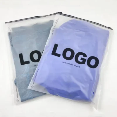 Custom White Frosted Ziplock Bags - Premium Poly Frosted Zipper Packaging Bags for Clothing & Apparel (1) Custom White Frosted Ziplock Bags - Premium Poly Frosted Zipper Packaging Bags for Clothing & Apparel