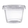 Customizable Transparent PET Disposable Cups - Clear Portion Cups with Lids for Fruit, Ice Cream, Yogurt & Premium Sauces
