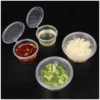 Customized Multi-Size Transparent Sauce Cups - Disposable Food-Grade Plastic Takeaway Containers with Airtight Lids