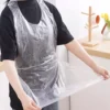 Disposable Plastic PE Aprons for Factory Cleaning - Waterproof & Chemical-Resistant Lightweight Protective Aprons for Industrial Hygiene