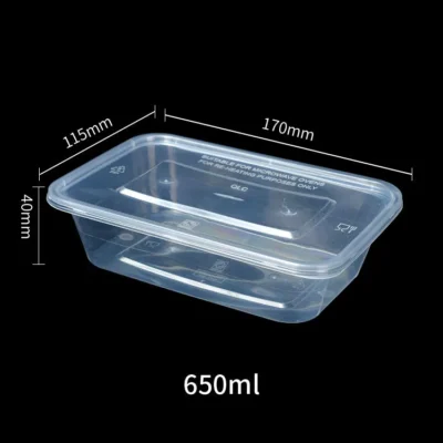 Clear Biodegradable Rectangular Food Storage Box - Eco-Friendly Compostable Container