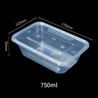 Clear Biodegradable Rectangular Food Storage Box - Eco-Friendly Compostable Container