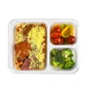 Dual-Ovenable 3-Compartment CPET Food Tray - Freezer-to-Oven Ready Meal Container with Lid