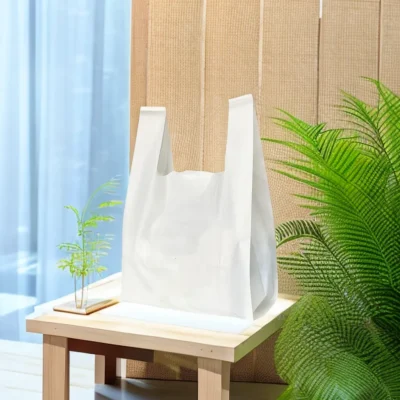Eco-Friendly PLA Shopping Bags - Custom Size Biodegradable Retail Bags with Logo Hot Stamping for Chain Stores & Exhibitions