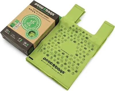 Eco-Friendly Compostable T-Shirt Bags - 100% Biodegradable Cornstarch Packaging Bags for Carry-Out & Retail