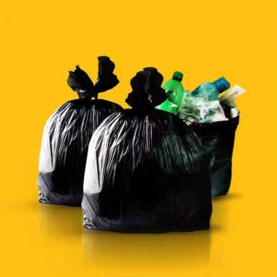 Flexible & Durable Drawstring Trash Bags - Easy-Tie & Carry Garbage Bags for Home, Office, and Daily Use