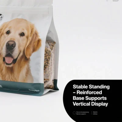 Food-Grade Box Bottom Zipper Pouches - Eco-Friendly PE Plastic Food Bags with Gravure Printing & Convenient Zipper Sealing