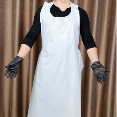 Heavy-Duty Disposable LDPE Aprons - Waterproof & Oil-Proof Plastic Protection with Customizable Logo for Catering & Industrial Use