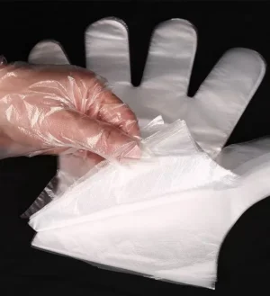 High-Density HDPE Disposable Household Gloves - Durable Clear Plastic Gloves for Cleaning, Hair Dyeing, and Multi-Purpose Use