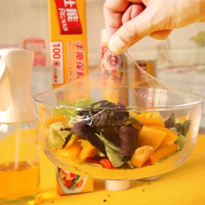 High-Gloss Casting PVC Cling Film Rolls for Supermarket and Conveyor Packaging