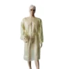 Impervious Fluid-Resistant Isolation Gowns - PE Coated Polypropylene (PP+PE) Protective Cover Gowns for Medical & Industrial Safety