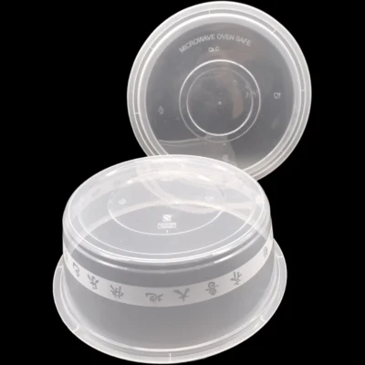 Premium Single-Tier Disposable Food Container with Metallic-Finish Lid - High-Clarity Microwavable Take-out Box