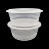 Premium Single-Tier Disposable Food Container with Metallic-Finish Lid - High-Clarity Microwavable Take-out Box