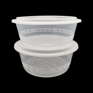Premium Single-Tier Disposable Food Container with Metallic-Finish Lid - High-Clarity Microwavable Take-out Box