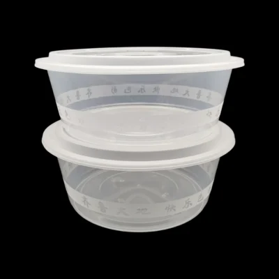 Premium Single-Tier Disposable Food Container with Metallic-Finish Lid - High-Clarity Microwavable Take-out Box