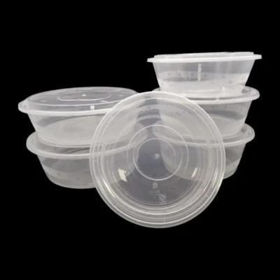 Premium Single-Tier Disposable Food Container with Metallic-Finish Lid - High-Clarity Microwavable Take-out Box