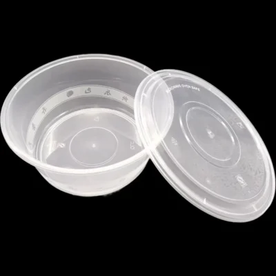 Premium Single-Tier Disposable Food Container with Metallic-Finish Lid - High-Clarity Microwavable Take-out Box