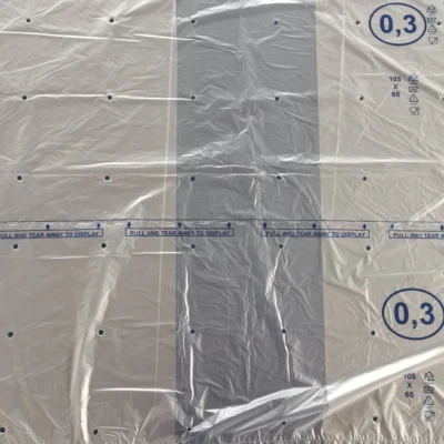 Macro-Perforated HDPE Liner Bags - Vented Plastic Packaging with High-Flow Air Holes for Industrial Produce Storage