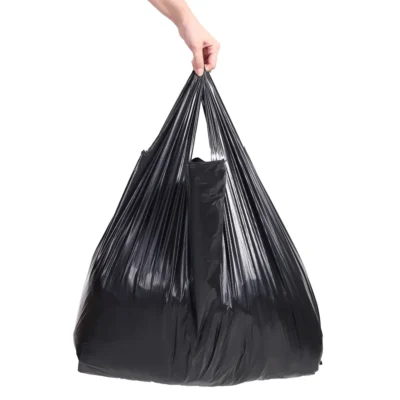 Manufacturer Wholesale Heavy-Duty Embossed Garbage Bags - Customizable Black Plastic Waste Bags for Industrial & Commercial Use