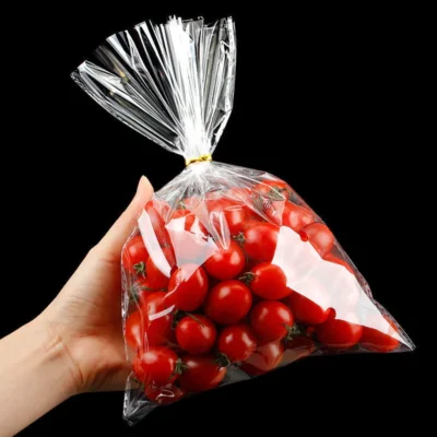 Micro-Perforated Fresh Produce Ventilation Bags - Breathable Food-Grade Plastic Packaging for High-Respiration Fruits & Vegetables