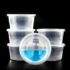 Multi-Purpose Disposable Plastic Portion Cups - Clear Soufflé & Jello Shot Cups with Lids for Sauce, Condiments & Meal Prep