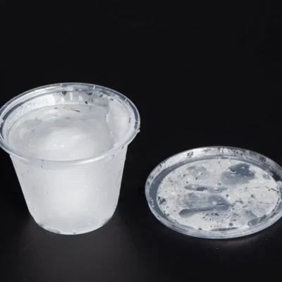 Multi-Purpose Disposable Plastic Portion Cups - Clear Soufflé & Jello Shot Cups with Lids for Sauce, Condiments & Meal Prep