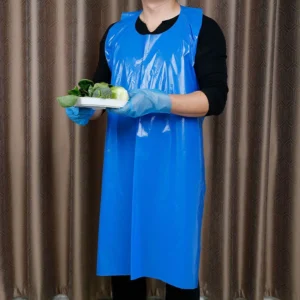 Premium Flat-Pack Disposable PE Aprons - Sleeveless Waterproof Plastic Protection in Multiple Colors for Industrial & Kitchen Use