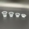 Sturdy Disposable PP Portion Cups - 0.5oz to 1.25oz Clear Plastic Soufflé Cups with Airtight Lids for Salad Dressing & Samples