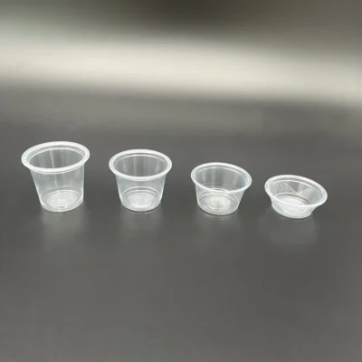 Sturdy Disposable PP Portion Cups - 0.5oz to 1.25oz Clear Plastic Soufflé Cups with Airtight Lids for Salad Dressing & Samples