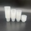 Sturdy Disposable PP Portion Cups - 0.5oz to 1.25oz Clear Plastic Soufflé Cups with Airtight Lids for Salad Dressing & Samples