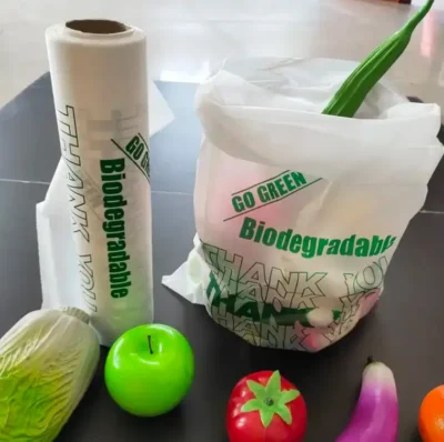 Clear PLA/PBAT Biodegradable Produce Bags on Roll - Premium Compostable Storage for Bread, Fruit, and Vegetables