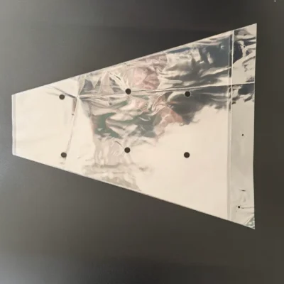 Wicketed Trapezoidal Produce Bags - Micro-Perforated Clear Plastic Packaging for Lettuce, Celery & Fresh BreadWicketed Trapezoidal Produce Bags - Micro-Perforated Clear Plastic Packaging for Lettuce, Celery & Fresh Bread