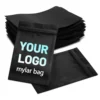 3.5g Matte Black Mylar Bags - Smell Proof Aluminum Foil Pouches, Double-Sided Flat Resealable & Heat-Sealable Bags