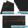 3.5g Matte Black Mylar Bags - Smell Proof Aluminum Foil Pouches, Double-Sided Flat Resealable & Heat-Sealable Bags